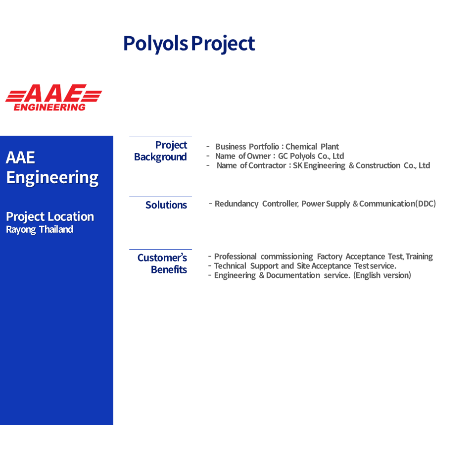 Polyols Project